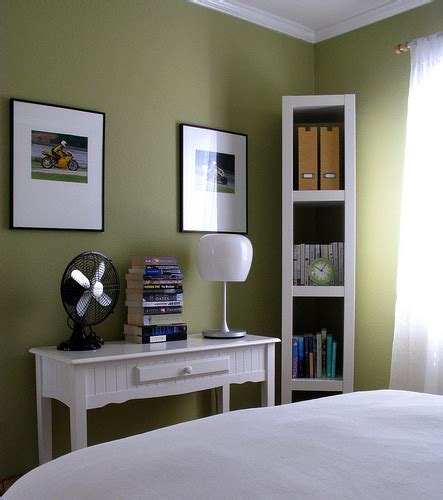 Moss Green Paint Colors Transitional Bedroom Behr