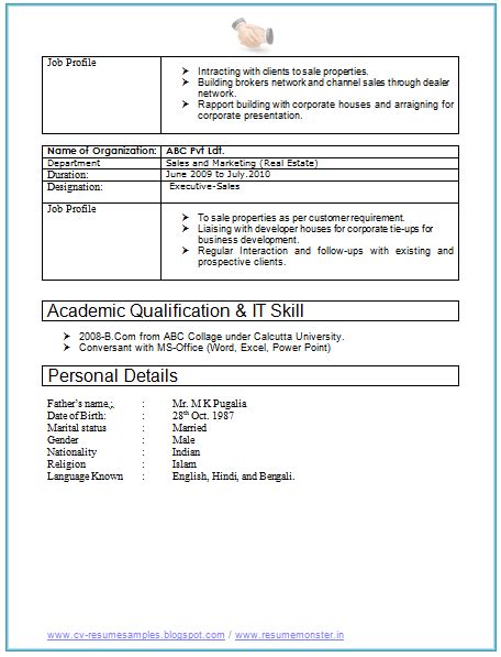 One should always edit their cv before. 2 years experience resume format (Page 2) | Resume format ...