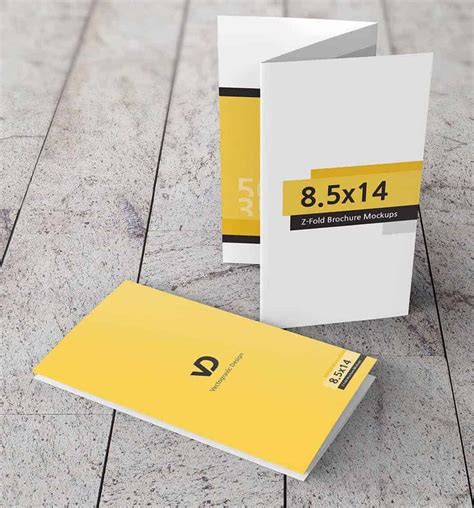 85 X 14 Z Fold Brochure Mockups Vectogravic Design