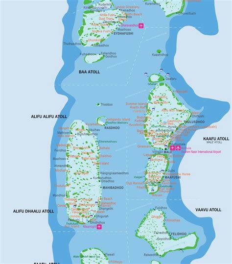 Maldiverne Lufthavn Kort Maldiverne Lufthavne Kort Det Sydlige Asien
