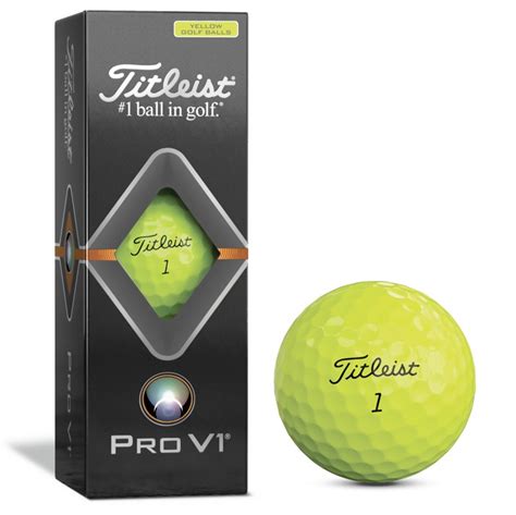 Titleist Pro V1 Yellow Golf Balls Prior Generation