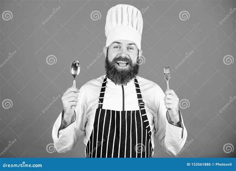 Future Chef Vegetarian Mature Chef With Beard Bearded Man Cook In Kitchen Culinary Photo