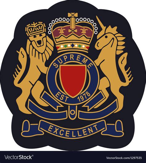Royal Emblem Badge Shield Royalty Free Vector Image