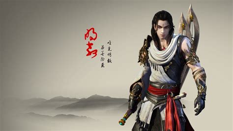 Art Hero Fantasy Game China Warrior Guy Weapon Anime