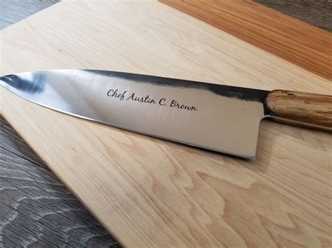 Custom Engraved Chefs Knife Personalized Chefs Knife Engraved