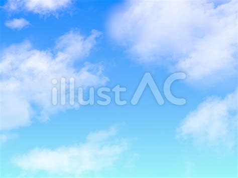 雲が浮かぶ晴天の空の水彩背景イラスト No 22758846｜無料イラスト・フリー素材なら「イラストac」
