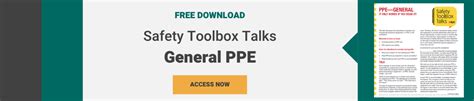 Safety Toolbox Talksgeneral Ppe