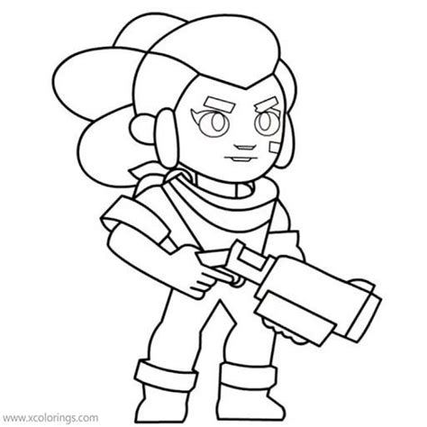 Shelly The Brawl Stars Character Coloring Pages XColorings