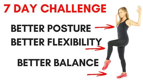 7 day challenge to improve your posture balance anf flexibility plus gym workouts 7