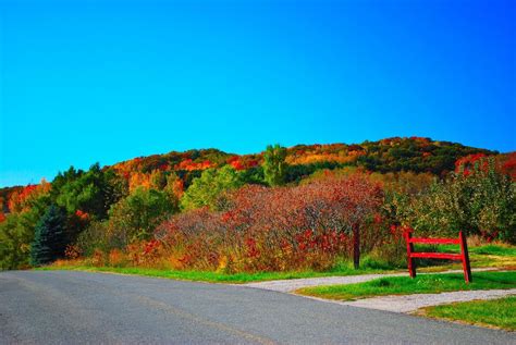 Autumn Hillside Fall Colors Country Roads Hillside