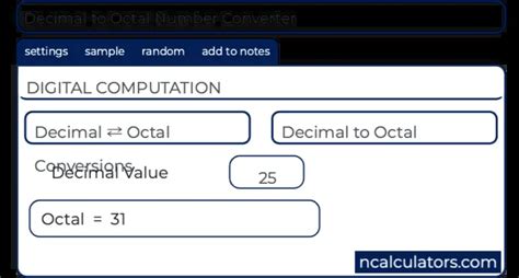 Decimal ⇄ Octal Converter With Steps