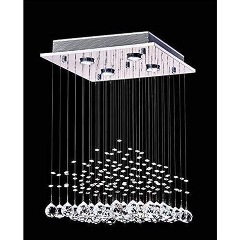 Saint Mossi Modern K9 Crystal Raindrop Chandelier Square