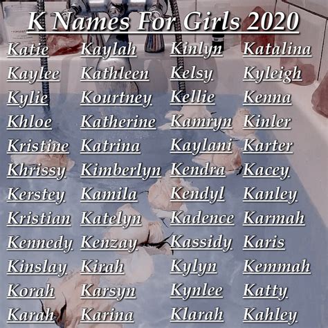 K Names For Girls 2020 Cute Baby Names Baby Girl Names Unique Baby