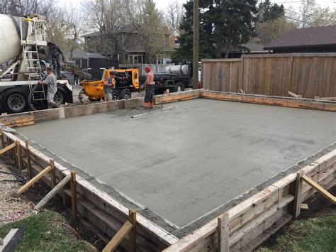 20 Ave Garage Slab On Grade Tri Form Concrete Ltd