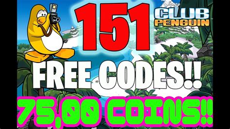 These free codes are released through various ways like from magazine issues, official club penguin videos, club penguin blog. Club Penguin Codes - 151 Free Codes! (Clothes + Coins ...