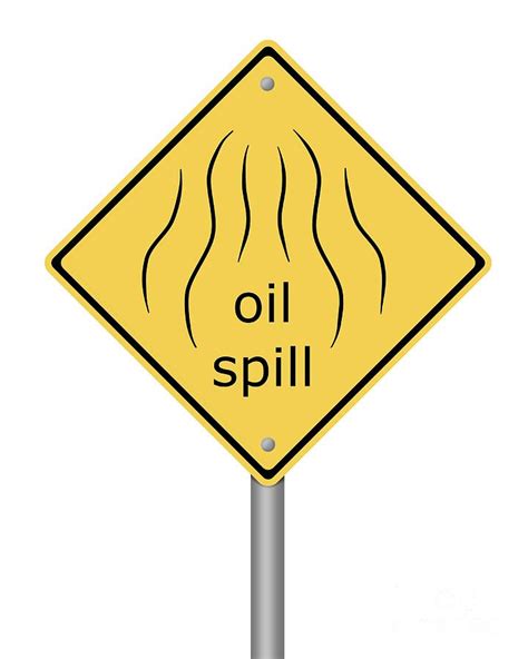 Warning Sign Oil Spil Digital Art By Henrik Lehnerer Pixels