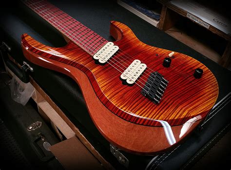 Kiesel Guitars Carvin Guitars Am7 Aries Multiscale Fire Finish Over