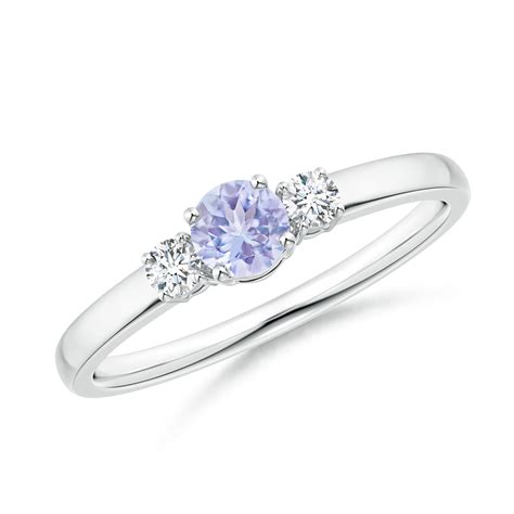 Angara December Birthstone Ring Classic Tanzanite And Diamond Three