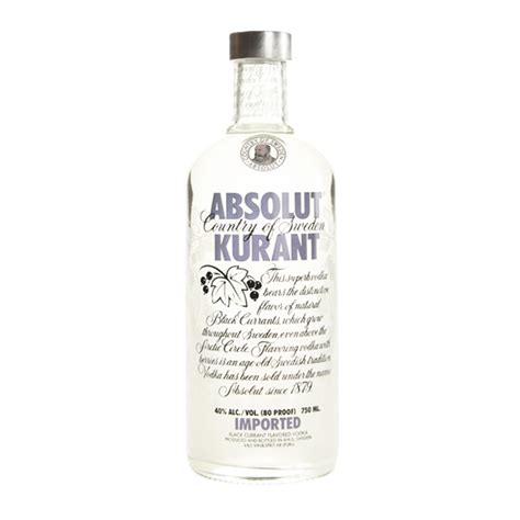 Absolut Kurant Black Currant Flavoured Vodka Absoluteliquorstore