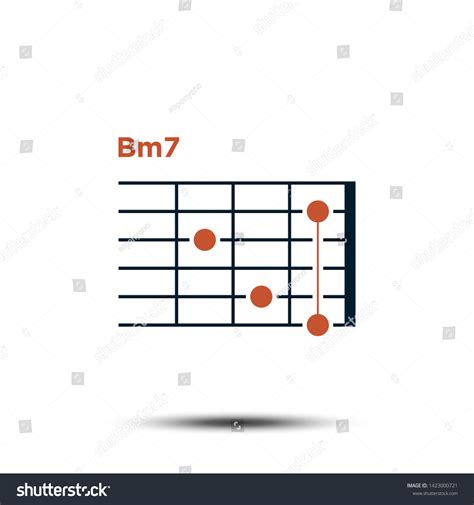 Bm7 Basic Guitar Chord Chart Icon Stock Vector Royalty Free