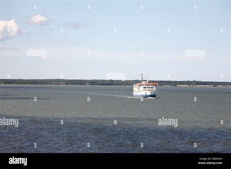 Estonian Ferry En Route From Mainland To Island Of Saaremaa Hi Res