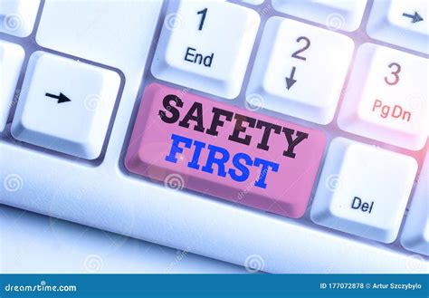 Handwriting Text Safety First Concept Meaning Used To Say That The