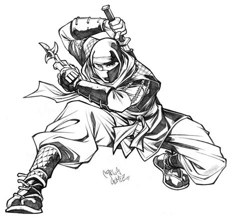 Ninja Sketch Commission By Carlosgomezartist On Deviantart Schizzi