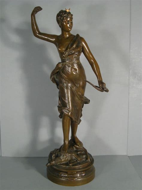D Tails Sur Sculpture Ancienne Bronze Diane Chasseresse Art Mis Sign Levasseur Sculpture