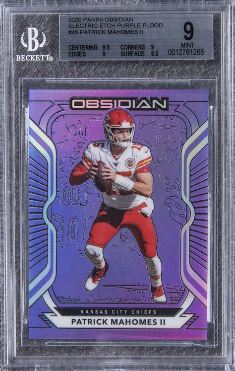 Lot Detail 2020 Panini Obsidian Patrick Mahomes 45 Electric Etch Purple Flood 0716 Bgs