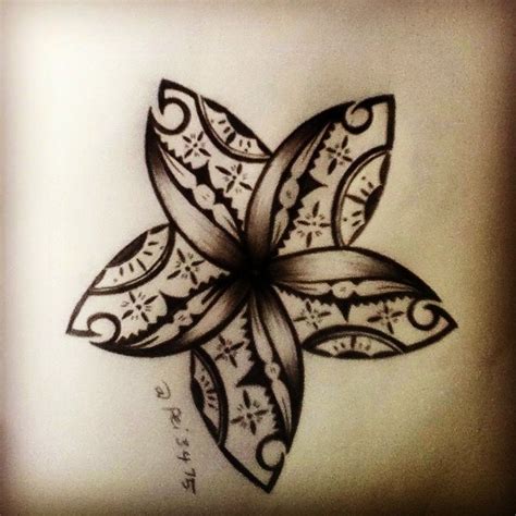 Fijian Flower Tribal Flower Tattoos Polynesian Tattoo Designs