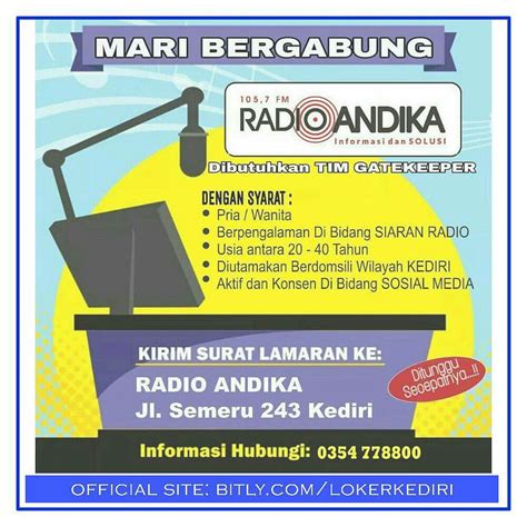 Lowongan kerja telkom indonesia lowongan kerja bumn indonesia terbaru 2021 lowongan kerja terbaru pns bumn telkom 2021 di seluruh wilayah indonesia INFO KERJA MARI BERGABUNG RADIO ANDIKA 10 5,7 FM ...