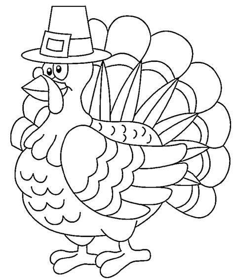 This cornucopia coloring page is brimming with thanksgiving cheer. Thanksgiving Turkey Coloring Pages to Print for Kids