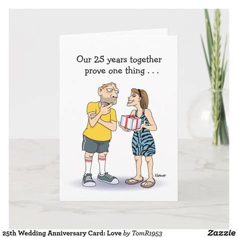 Funny 25th Wedding Anniversary Card Wedding Anniversary