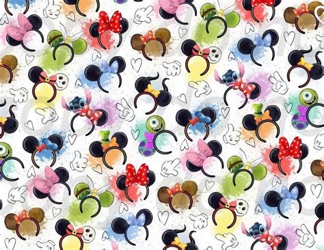 New Ear Pattern Free Disney Fabric Disney Princess Ornaments Disney