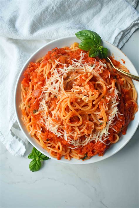 pasta with marinara sauce marinara recipe food network kitchen food