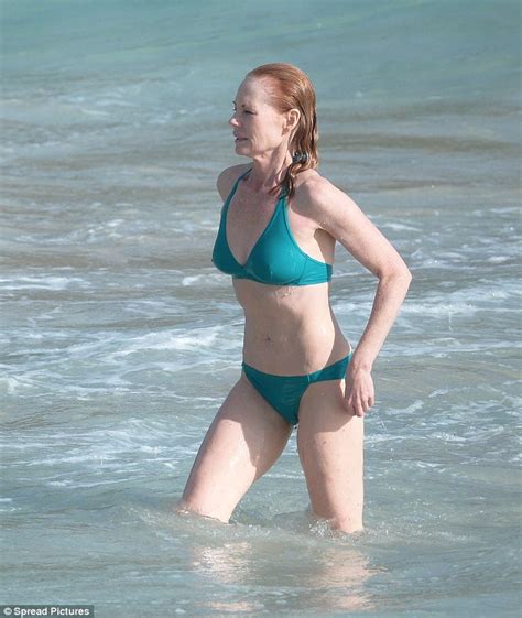 Csi S Marg Helgenberger Displays Enviable Bikini Body While Soaking Up