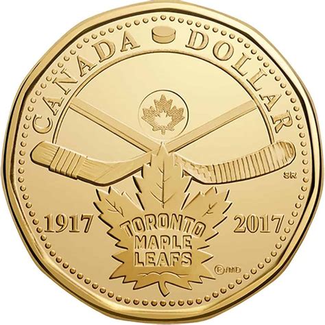 2017 1 Loonie 100th Anniversary Of The Toronto Maple Leafs Century