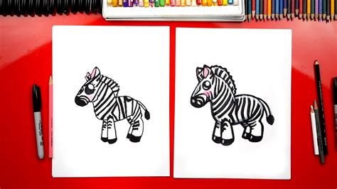 How To Draw A Cartoon Zebra Art For Kids Hub