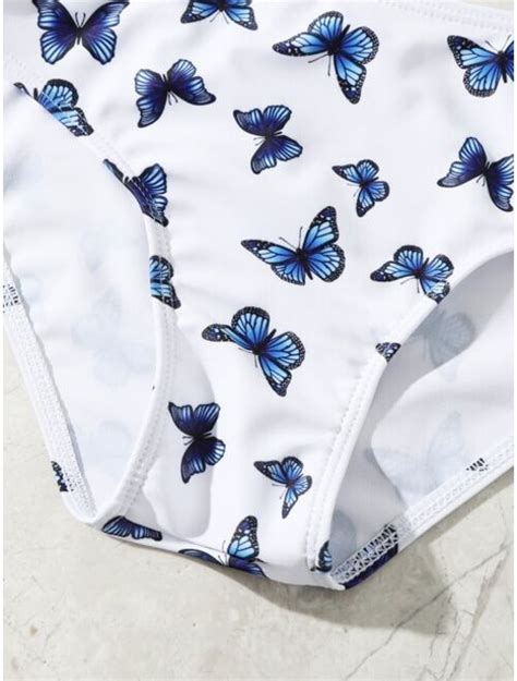 Buy Shein Girls Butterfly Print Bikini Swimsuit Online Topofstyle