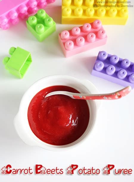Beets (aka beetroot) that are cooked until soft may be introduced as soon as your baby is ready to start solids, which are beets healthy for babies? Carrot Potato Beetroot Puree for Babies - Indian Baby Food ...