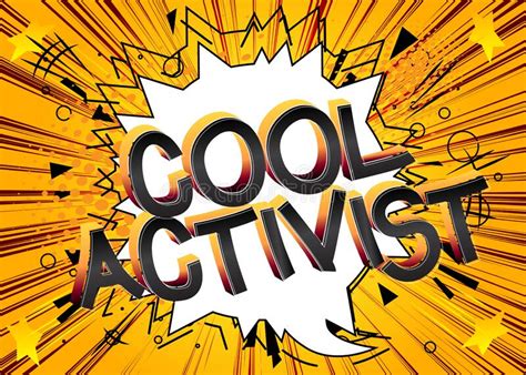 Cool Activist Comic Book Style Words Stock Vector Illustration Of