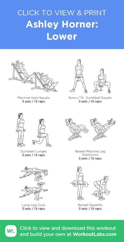 Ashley Horner Lower Click To View And Print This Illustrated Exercise Plan Created With