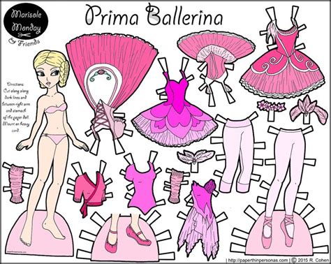 a pink ballerina paper doll by melinda barbie paper dolls vintage paper dolls paper dolls