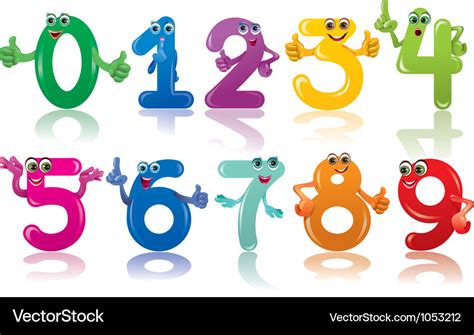 Funny Numbers Royalty Free Vector Image Vectorstock