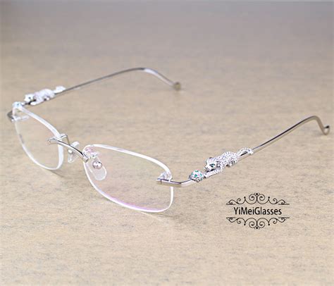 Cartier PanthÈre Metal Diamond Classic Rimless Eyeglasses Ct6384086 Yimeiglasses