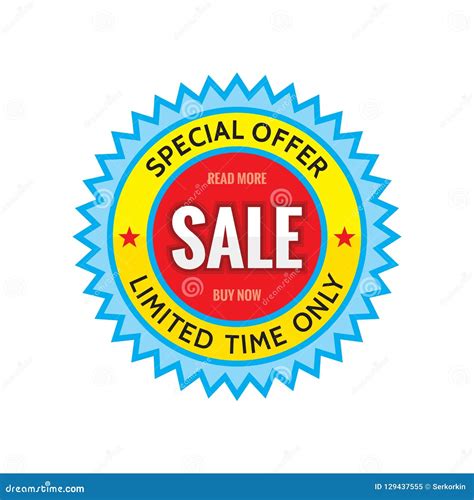 Sale Abstract Concept Badge Vector Illustration Discount Special