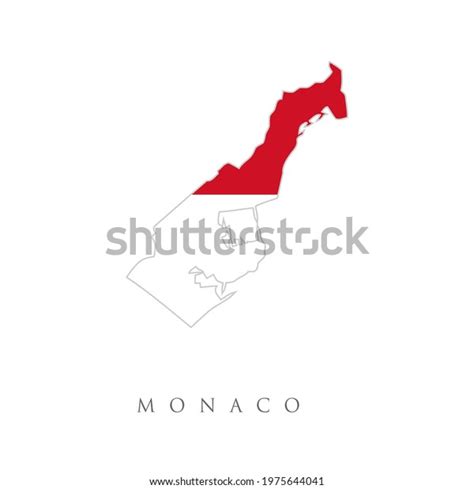 Monaco Flag Map Country Vector Isolated Stock Vector Royalty Free
