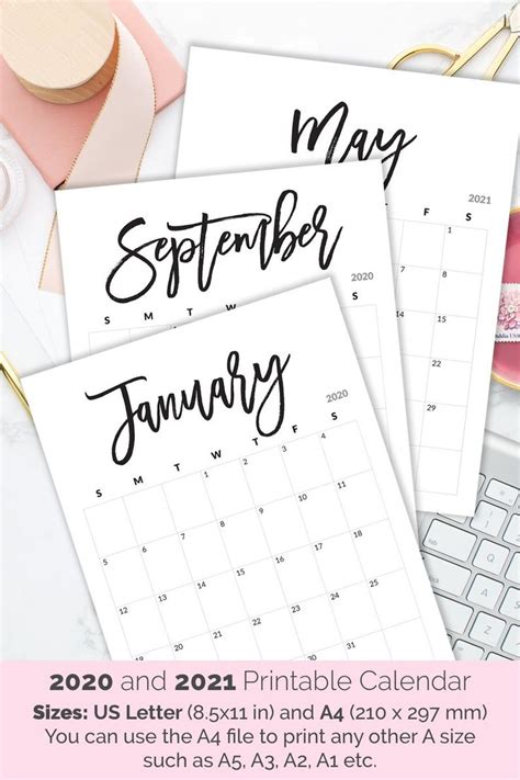 2021 2022 Calendar Printable Calendar 2021 Calendar For Desk Calendar
