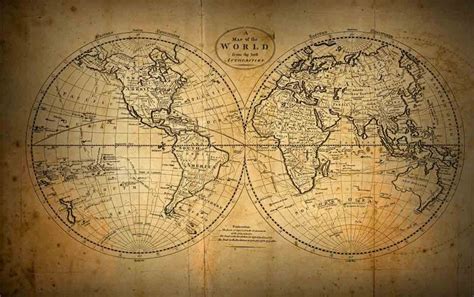 Close Up Of Old Fashioned World Map Stockfreedom Premium Stock
