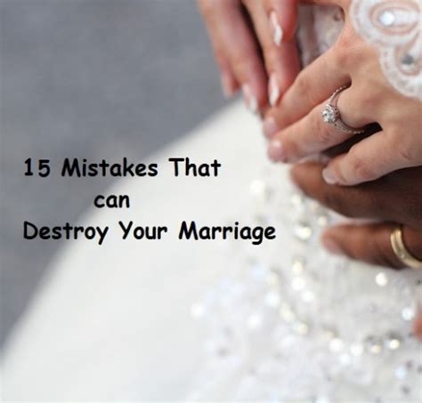 Fatal Marriage Mistakes To Avoid Hubpages